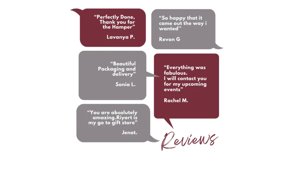Feedbacks on our online gifting store - Riyart